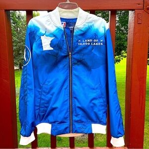 JH Design Minnesota Timberwolves City Edition Bomber Jacket Brand New